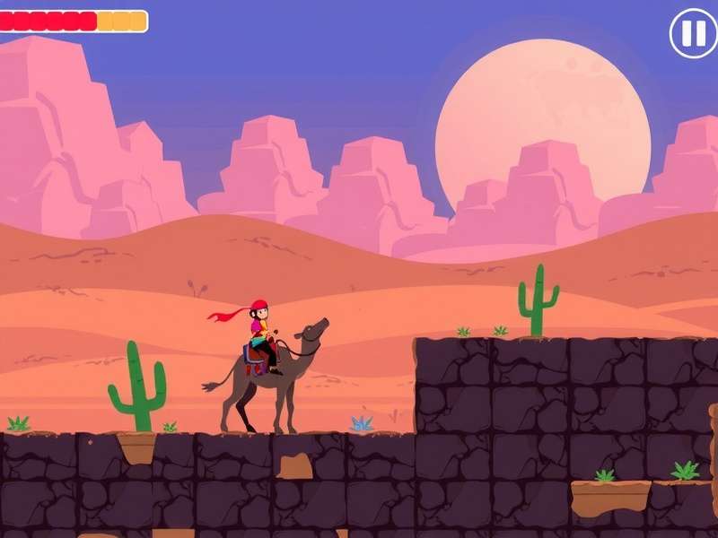India Pixel Adventure Platforming Gameplay - Rajasthan Desert India Pixel Adventure gameplay showing platforming in Rajasthan desert level